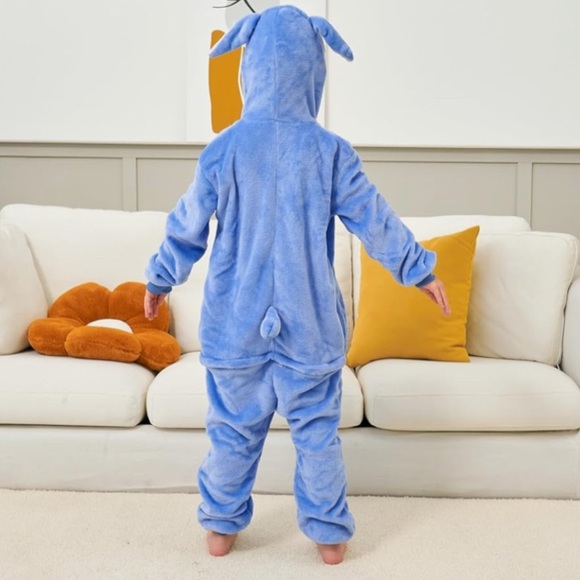 Blue Stitch Kids Onesie Size 8 - Picture 2 of 2